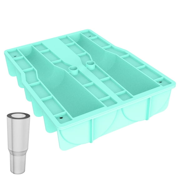 Lzvxtym Ice Cube Tray for 40oz Tumbler Cup, Silicone Ice Cube Molds Ice Maker Mold Easy Release for Chilling Whiskey Cocktails Drinks, Green