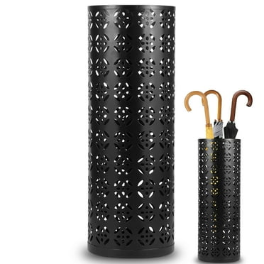 Lzvxtym Indoor Umbrella Stand Rack, Metal Round Umbrella Holder, 16.5*6inch, Black