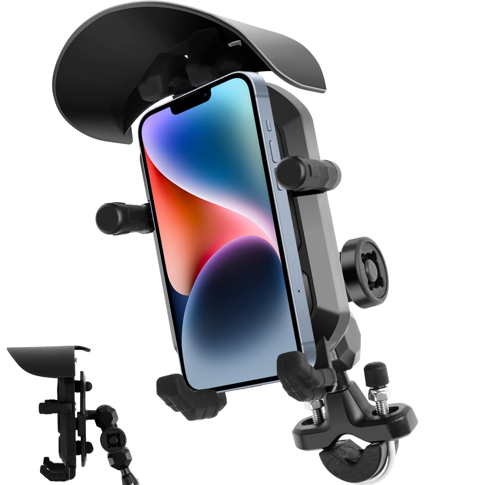 Kaedear Ultima Blade Motorcycle Phone Mount - Aluminum Anti-Vibration Holder With Quick Release, Fits 1" Handlebars
