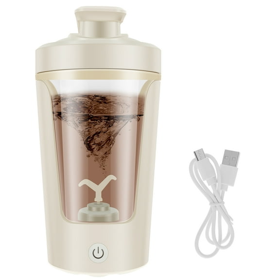 Lzvxtym Self Stirring Mug, Clear Self Mixing Mug Rechargeable Electric Stirring Mug Auto Mixing Cup One Touch Working Electric Mixing Cup