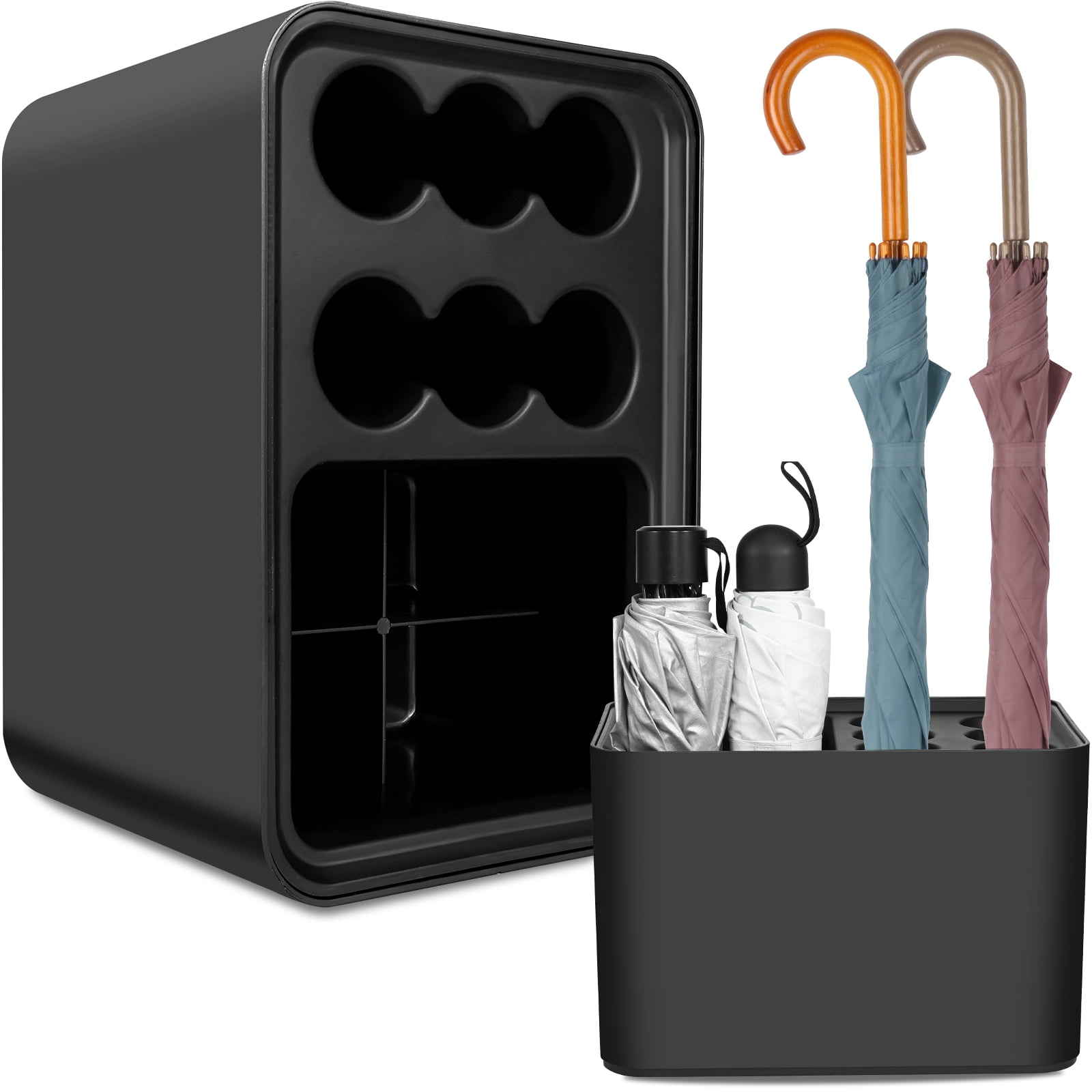 Lzvxtym Umbrella Rack Umbrella Stand with Removable Drip Tray Anti-Slip Base Umbrella Holder Store 10 Umbrella for Home Office Indoor