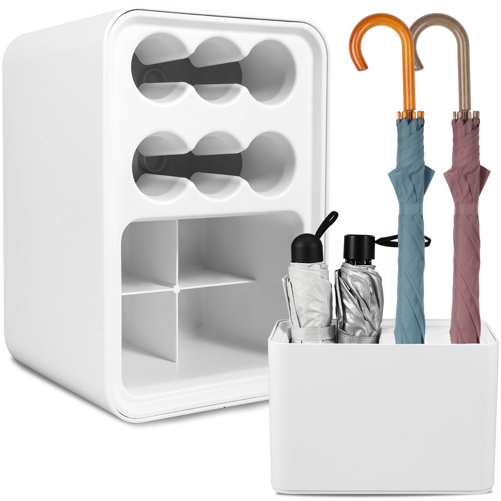 Lzvxtym Umbrella Rack Umbrella Stand with Removable Drip Tray Anti-Slip Base Umbrella Holder Store 10 Umbrella for Home Office Indoor