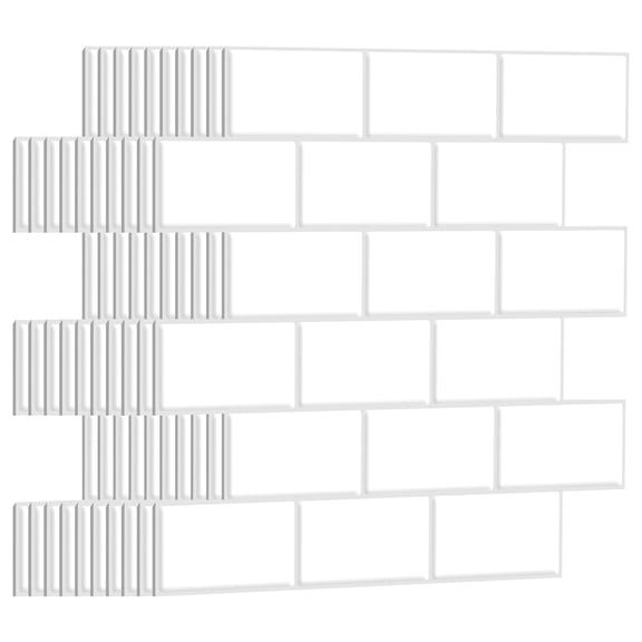 Lzvxtym Upgrade Thicker Peel and Stick Wall Tiles Stickers for Kitchen and Bathroom,Self Adhesive Wall Tiles Backsplash 3D Stick on Tiles Splashback White Metro Subway Tiles,10 Sheets