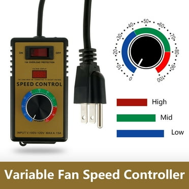 Router Fan Speed Controller – AC 120V Variable Rheostat For Electric Motors, New, 1-Year Warranty