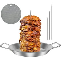 Lzvxtym Vertical Skewer for Grill,304 Stainless Steel Al Pastor Skewer,Vertical Spit Stand with Mat