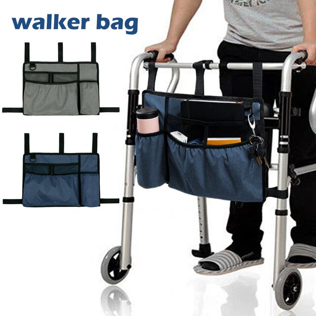 Lzvxtym Walker Bag with Cup Holder Large Capacity Storage Bag Folding