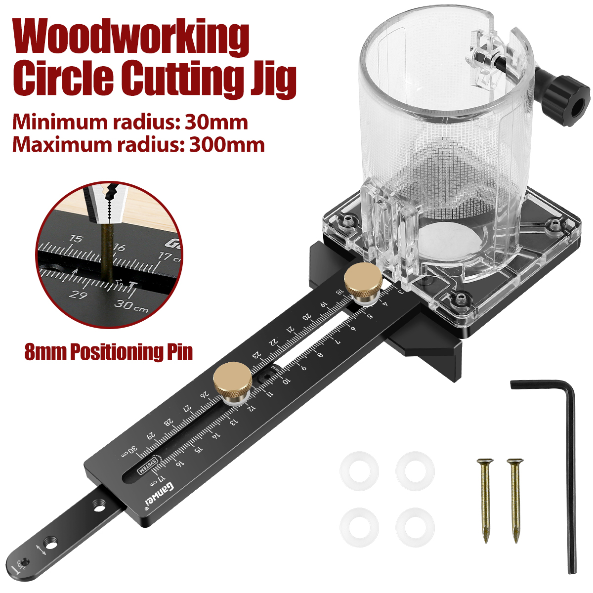 Lzvxtym Wood Trimmer Router Base 2.5mm Nail Hole Aluminum Alloy Router ...