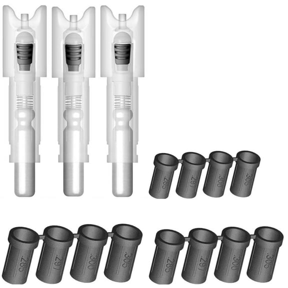 Lzwow 3PCS Lighted Nocks Universal Fit for Crossbow Bolts with .285”/.297”/.300”/.305” Bushings Half-Moon Light up Knocks