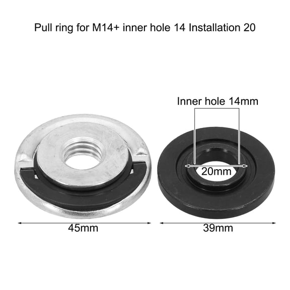 M/14 Quick Release Self-Locking Grinder Pressing Plate Flange Nut Power Chuck Set For Angle Grinder Polisher Sander Disc B Fangkenuo