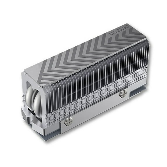 M.2 2280 NVMe SSD Heat Sink Cooler Dual Heat Pipes High-Performance Thermal Pad for 2280 SSD PC Computer SSD Cooler