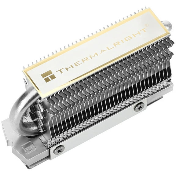 M.2 2280 Solid State Drive Radiator SSD Cooler AGHP Heat Pipe Headsink + Passive Fin Cooling with Double Layer 14.8W/K Thermal Pad