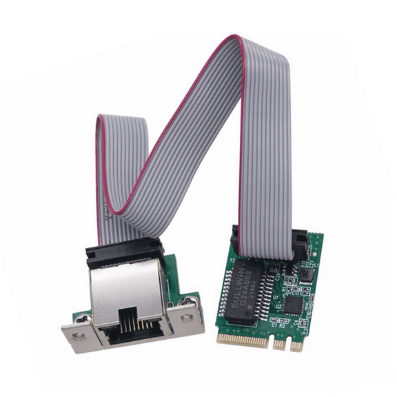 M.2 A Key and E Key Adapter Card to Single RJ45 Port 10/100/1000Mbps Ethernet Networks Card for Desktop Computer