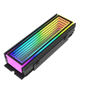 M.2 ARGB Hard Drive Heatsink Cooling M2.2280 SSD Cooler 5V 3Pin Addressable RGB Sync Multi Mainboard Efficient Heat Dissipation