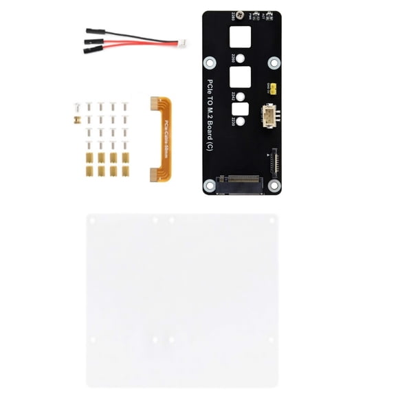 M.2 Adapter Board High-Speed Data Transmission, Multiple Power Supply Options for Raspberry Pi 5