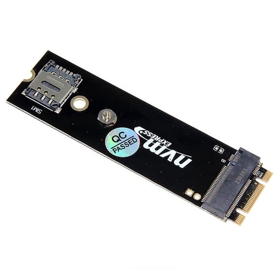 M.2 B-Key to PCIE Adapter Riser with SIM Card Slot for 4G 5G LTE Network Module M.2 M-Key/B-Key NVME Adapter