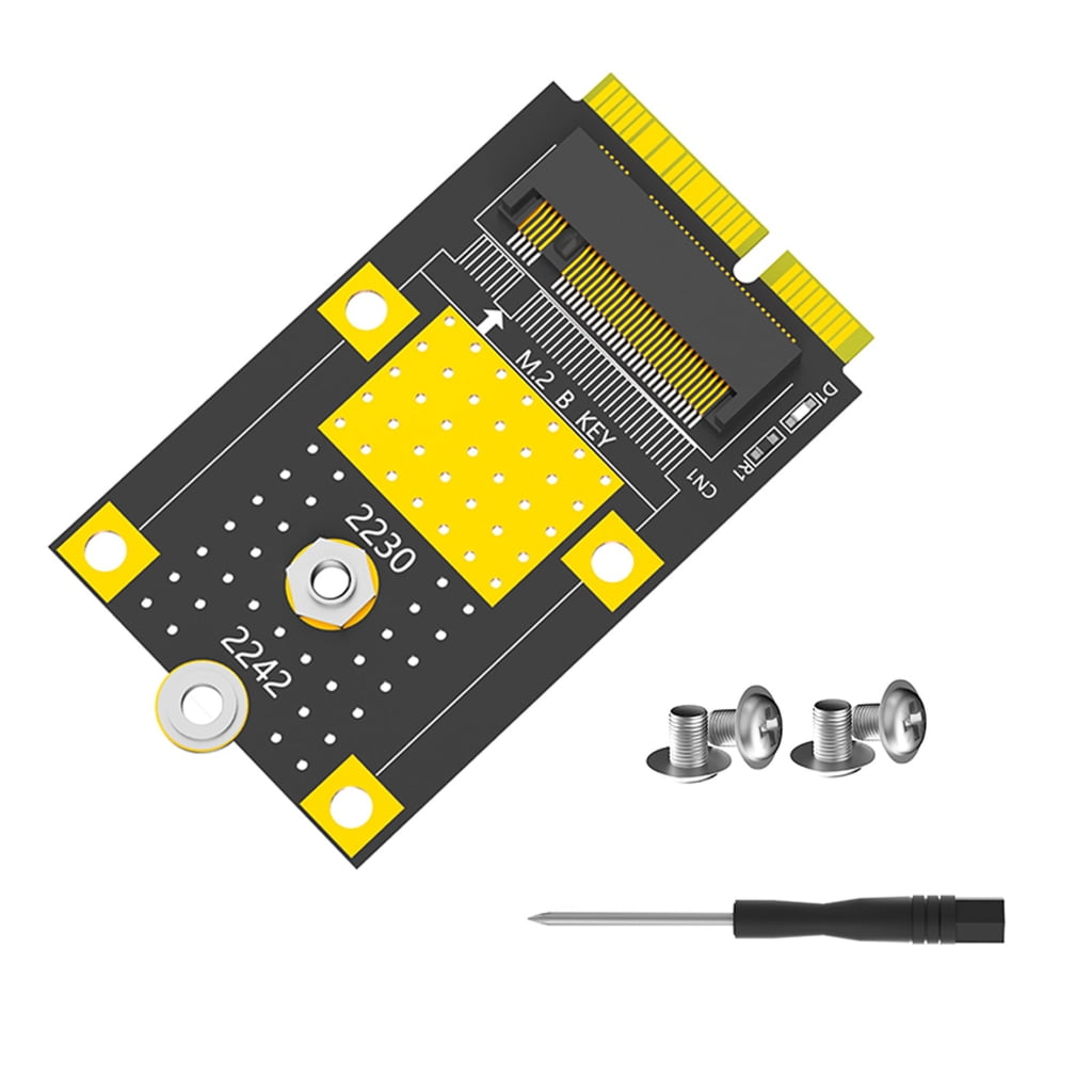 M.2 B Key to mSATA Adapter Card Risers Male Support 2230 2242 M.2 SSDs ...