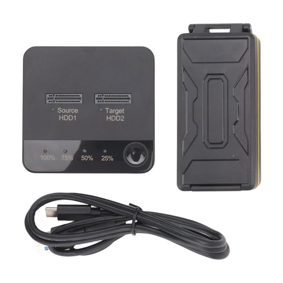 M.2 Duplicator M.2 Dual Bay SSD Enclosure External Hard Disk Docking Station with Clone for M2 HDD SSD Reader