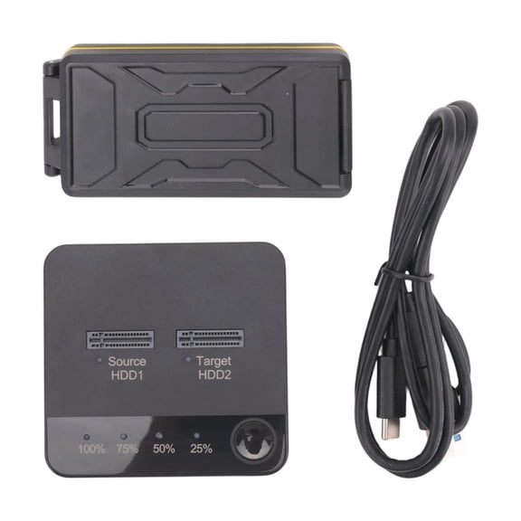 M.2 Duplicator M.2 Dual Bay SSD Enclosure External Hard Disk Docking Station with Clone for M2 HDD SSD Reader