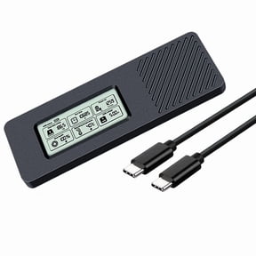 M.2 Hard Drive Box NGFF Protocol SSD Enclosure 5Gbps USB3.2 Intelligent Digital Display M.2 SSD Case,1 x Hard Drive Case with accessories 1 x Chinese and English instruction manual,Black