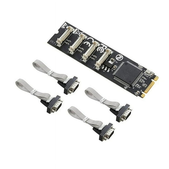 M.2 M+B Key to 4x RS232 Serial Adapter Card M.2 Expansion Card 4 Port