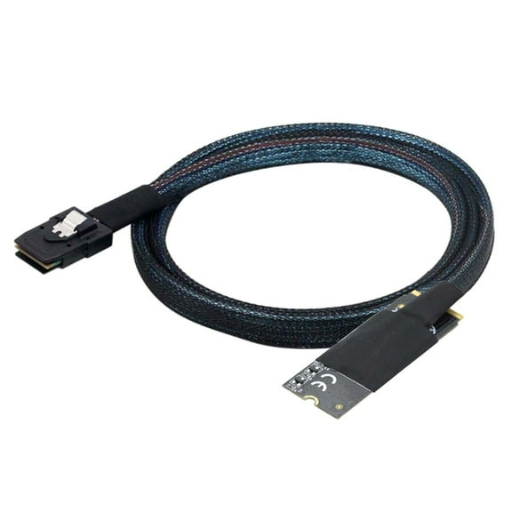 M.2 M-Key NVMe 2260 to MiniSAS SFF-8087 Server Cable Insulation Resistance of 500M Ohm for Optimaled Speed