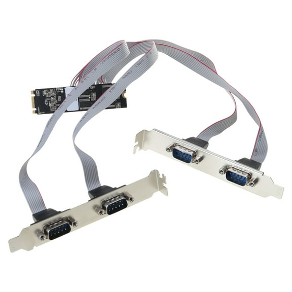 M.2 M-Key to 4 x RS232 COMM Serial Port M-Key Adapter DB9 Expansion Card