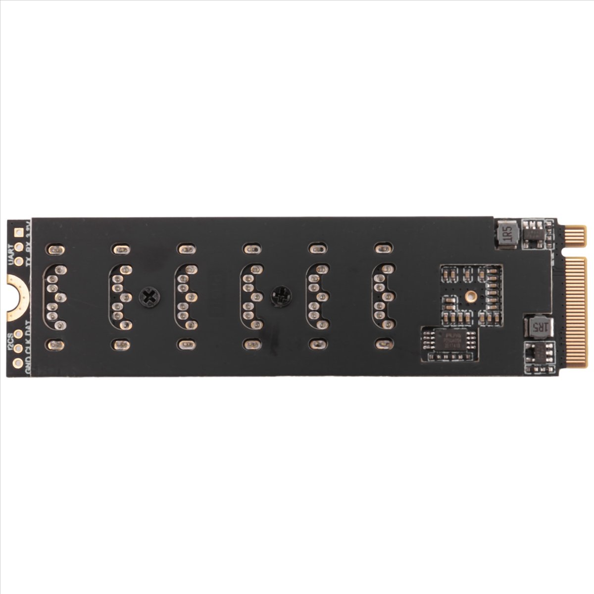 M.2 MKEY PCI-E Riser Card M.2 NVME To SATA3.0 PCIE To 6Gpbsx6-Port ...