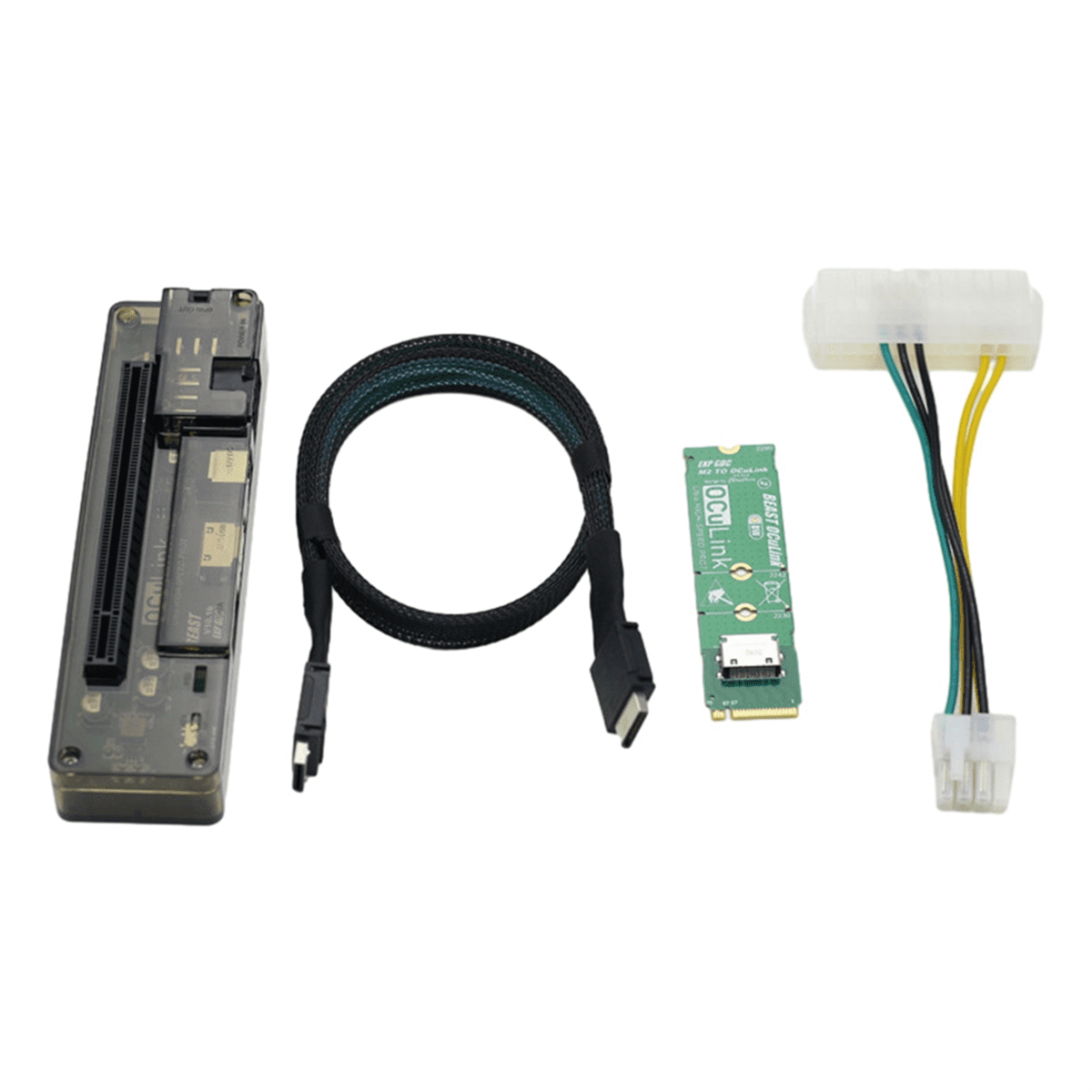External Gpu M.2-M Key PCIe X4 SSD To U.2 OCUlink SFF-8612 Adapter Card Gen4/Gen3 PCIE 4.0 Oculink Adapter