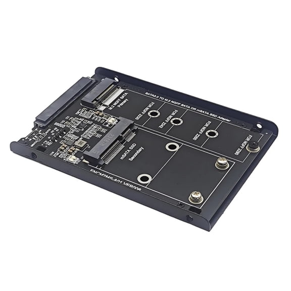 M.2 MSATA to SATA3.0 Expansion Card, 6Gbps High Performances Data Transmission Support M.2 mSATA