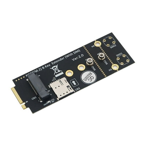 M.2(NGFF) Key B Adapter with SIM Slot for 3G/4G/5G Module Supports NANO SIM Card and 3042/3052 Type M.2 Key B Card Size,1x M.2(NGFF) Key B Adapter 2x M2 Screw 1x screwdriver,Black