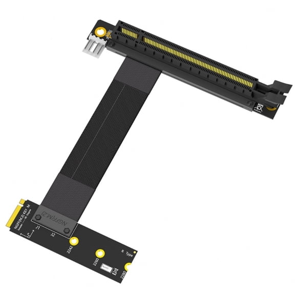 M.2 NGFF Key M to PCIE 16X Graphics Card Riser Adapter Card, Nvme to PCI-Express 16X Extension Cable(Right Direction)