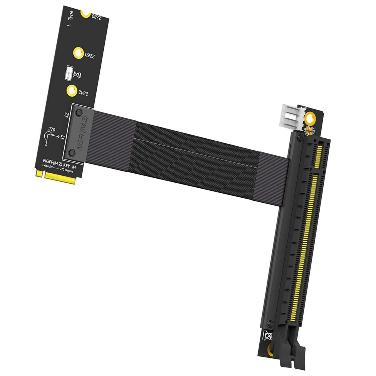 Pci Riser Adapter M.2 NGFF Key M to PCIE 16X Graphics Card Risers Adapter Card, Nvme to ...