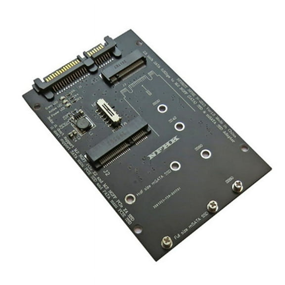 M.2 NGFF MSATA SSD to 2.5 Inch 6.0Gbps 2 in 1 Adapter Converter Card Support PC xc9191