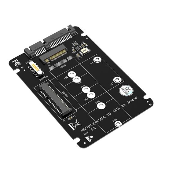 M.2 NGFF MSATA SSD to SATA 3.0 2.5inch Adapter M2 SATA SSD MSATA SSD Converter Riser Card for PC Laptop Add on Cards
