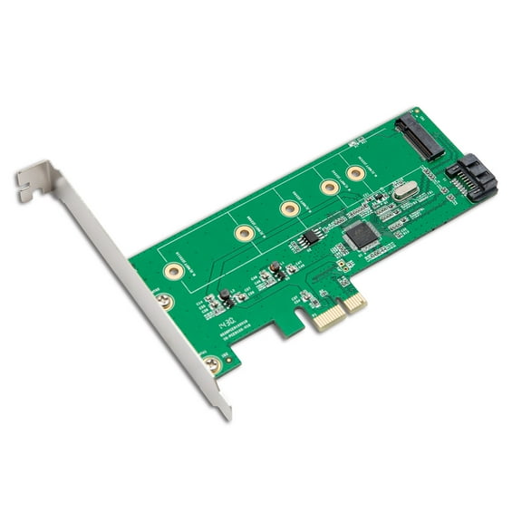 M.2 NGFF SSD B-Key and SATA 6G Port HDD PCI-e x1 Card with RAID