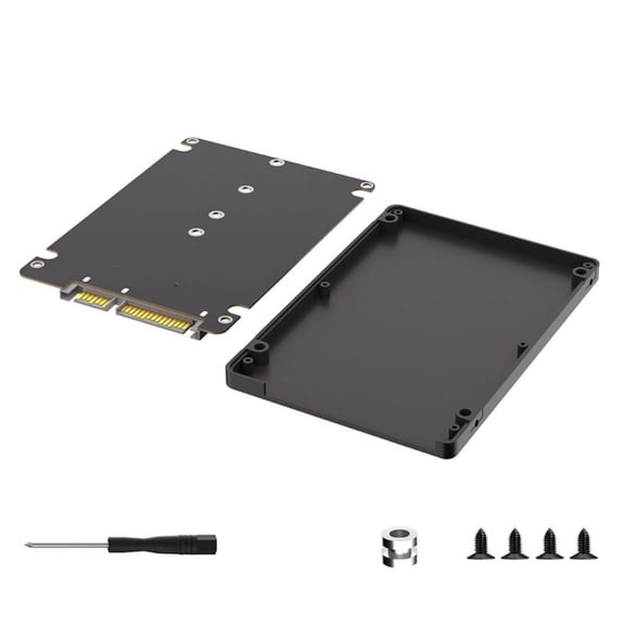 M.2 NGFF to SATA3.0 Adapter Converter with Black Plastic Enclosure for Computer PC Use