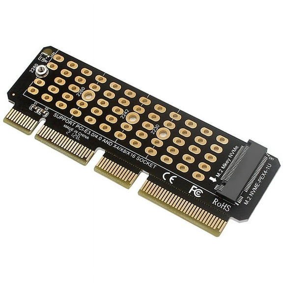 M.2 NVME to PCI-E 4.0 Adapter Card M.2 M-KEY Slot Supports 1U Server,1 x M.2 NVME to PCI-E 4.0 adapter card 1 x screwdriver (random style, don't accept the specified),Black