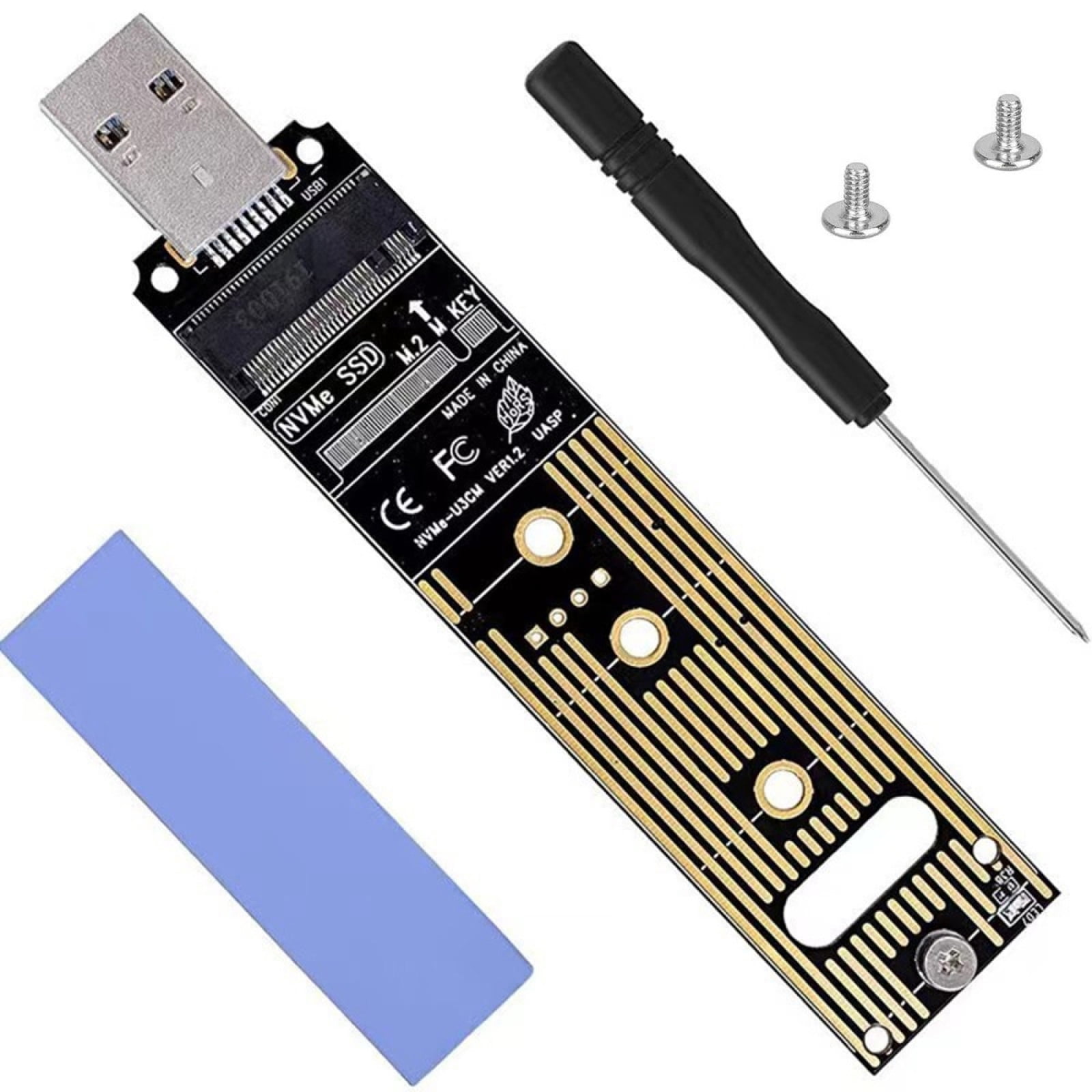 M.2 NVME SSD to USB 3.1 Adapter Hard Drive for PCIe NVMe Based M Key B+M Key SSD TAPDRA Spare Part