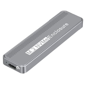 M.2 NVMe HDD Enclosure USB3.2 GEN2x2 20Gbps Multi-Functional High Speed Transfer HDD Enclosure,1 * Hard Drive Box 1 * Data Cable,Space Gray
