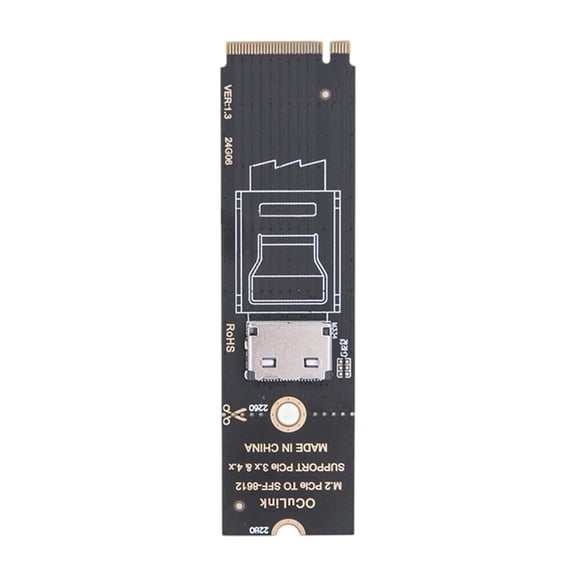 M.2 NVMe PCIe Expansion Card to SFF-8611 SFF-8612 Port Motherboard Integration