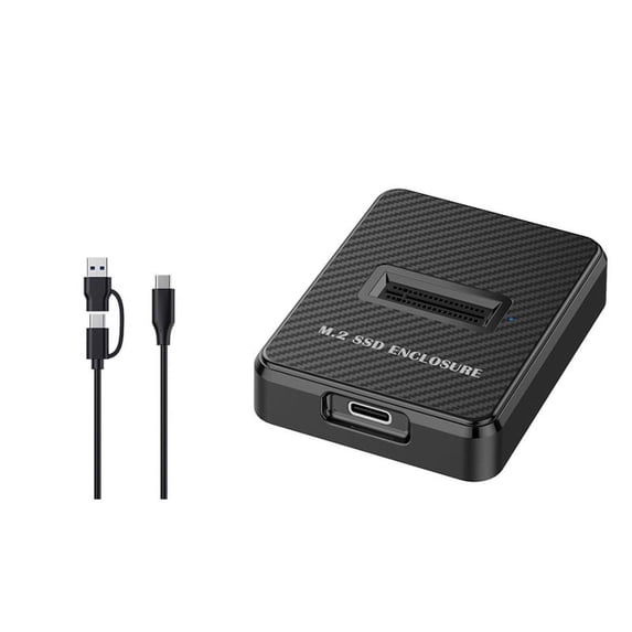 M.2 NVMe &SATA to USB C Docking Station Dual Protocol Adapter 10Gbps External SSD Enclosure with 2in1