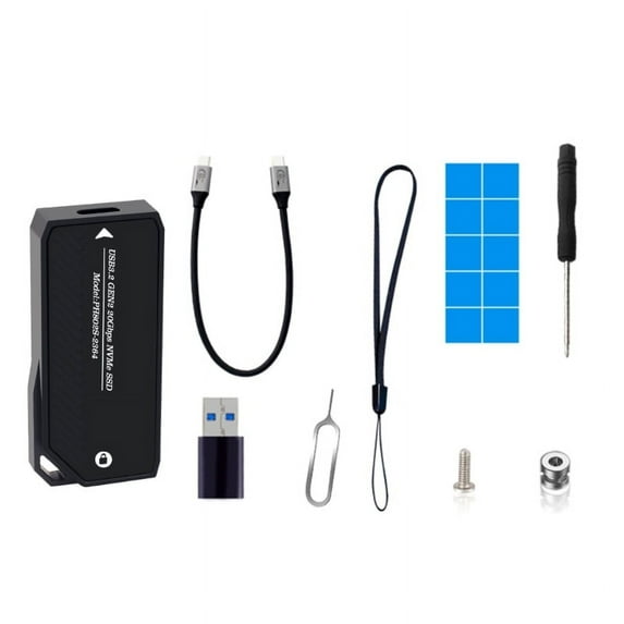 M.2 NVMe to USB C Adapter Tool-Free USB3.2 Gen2x2 20Gbps NVMe to USB C Converter M.2 NVMe PCIe NVME SSD Reader Enclosure (Short style)