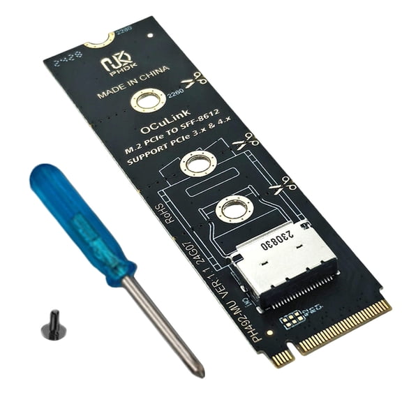 M.2 PCIe to SFF 8612 Expansion Adapter Card Supports SFF8611 SFF8612 For Various Mainboard