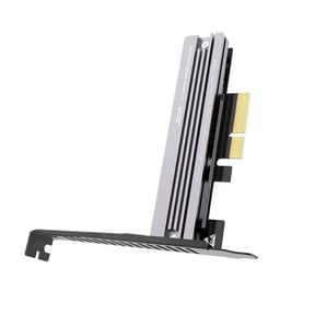 M.2 PCIe4.0 Adapter Card with 2 Brackets Aluminum Alloy Heatsinks for M.2 SSD NVMe PCIe