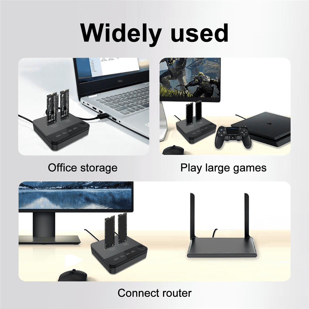 M.2 SATA Docking Station, Type C to SATA SSD External Hard Drive