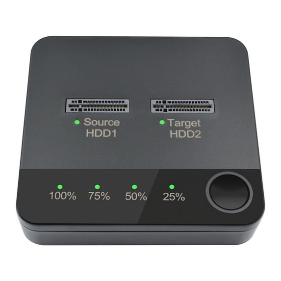 M.2 SATA Duplicator M.2 SATA Dual Bay SSD Enclosure External Hard Disk ...