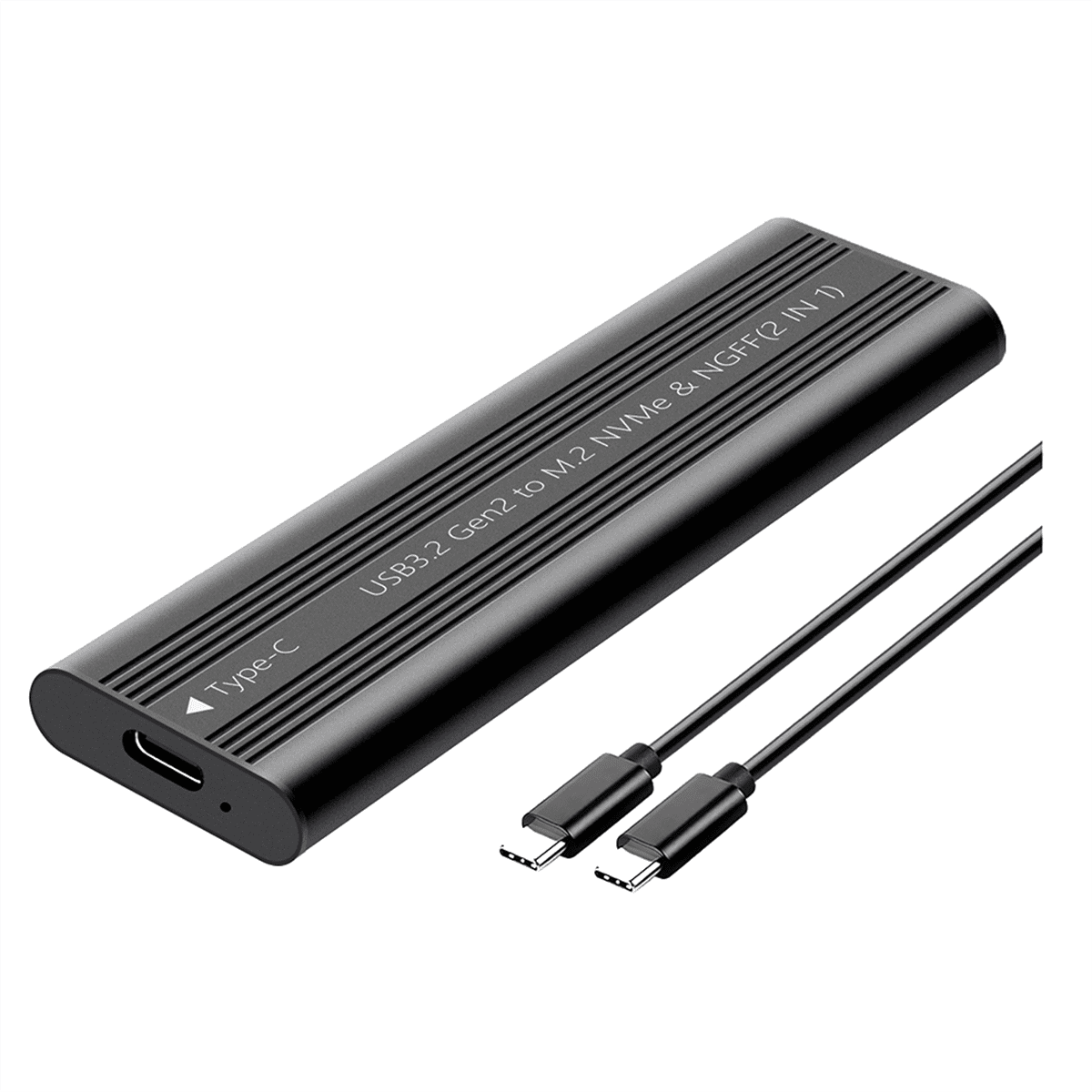 M.2 SATA NVME SSD Enclosure Tool-Free USB3.2 Type C 20Gbps External ...