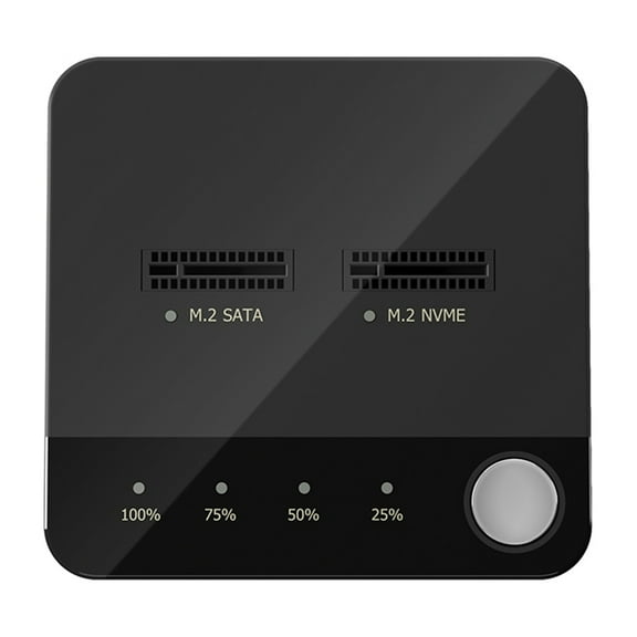 M.2 /NVMe Dual-Bay Hard Drive Docking Station Clone Duplicator Offline Clone M.2 Cloner Data with LED Indicator