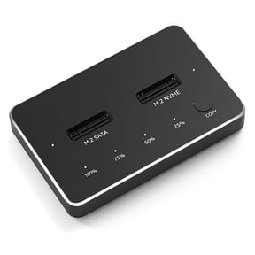M.2 /NVMe Dual-Bay Hard Drive Docking Station Clone Offline Clone M.2 SSD Duplicator Data Transmission Usb US Plug