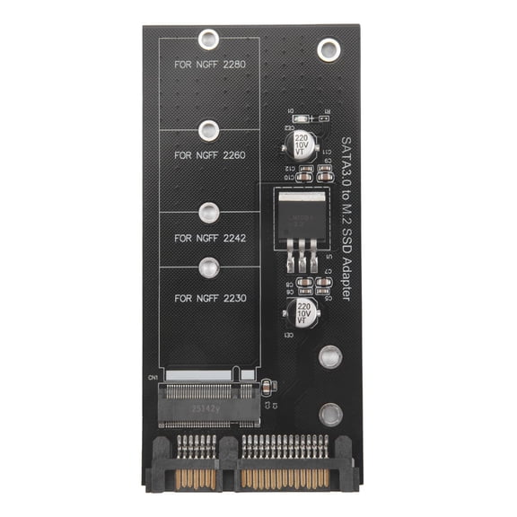 M.2 SATA SSD Adapter Card, M2 NGFF to 2.5 Inch SATA3 Converter Board for 2230-2280 SSD Installation